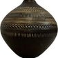 Black and Brown Geometric Ceramic Vase (Pre-Loved)