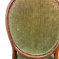 Vintage Classic Dark Wood Green Velvet Wooden Upholstered Chair (Pre-Loved)