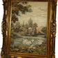 Vintage Swan Landscape Tapestry in Ornate Frame (Pre-Loved)