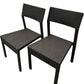 Pair of Black Rattan Effect Garden Chairs (Pre-Loved)