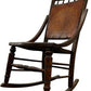 Carved Wooden Rocking Chair Floral Back Turned Legs Traditional (Pre-Loved)