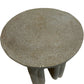 Sculptural Grey Side Table Stool Round Top Modern Accent Table (Pre-Loved)