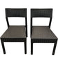 Pair of Black Rattan Effect Garden Chairs (Pre-Loved)