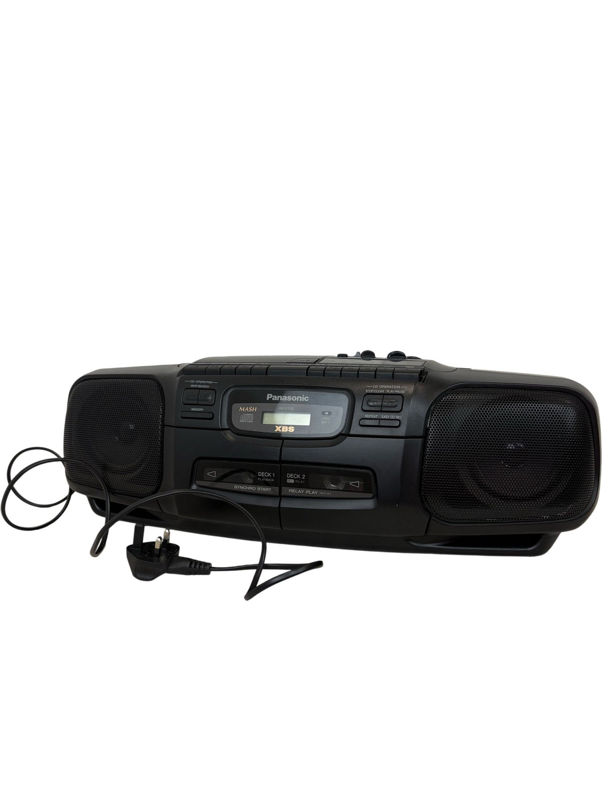 Serviced Panasonic Boombox RX-DT30 Dual Cassette CD Player (Pre-Loved)
