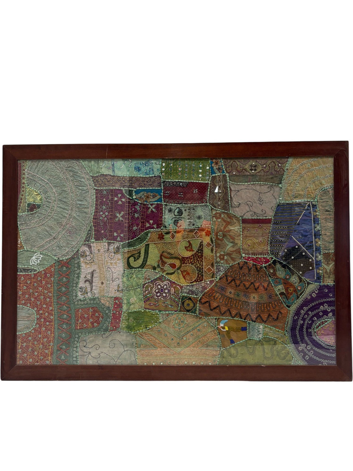 Handcrafted Indian Patchwork Textile Wall Hanging (Pre-Loved)