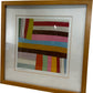Framed Abstract Geometric Art Print Colourful Square 38cm (Pre-Loved)