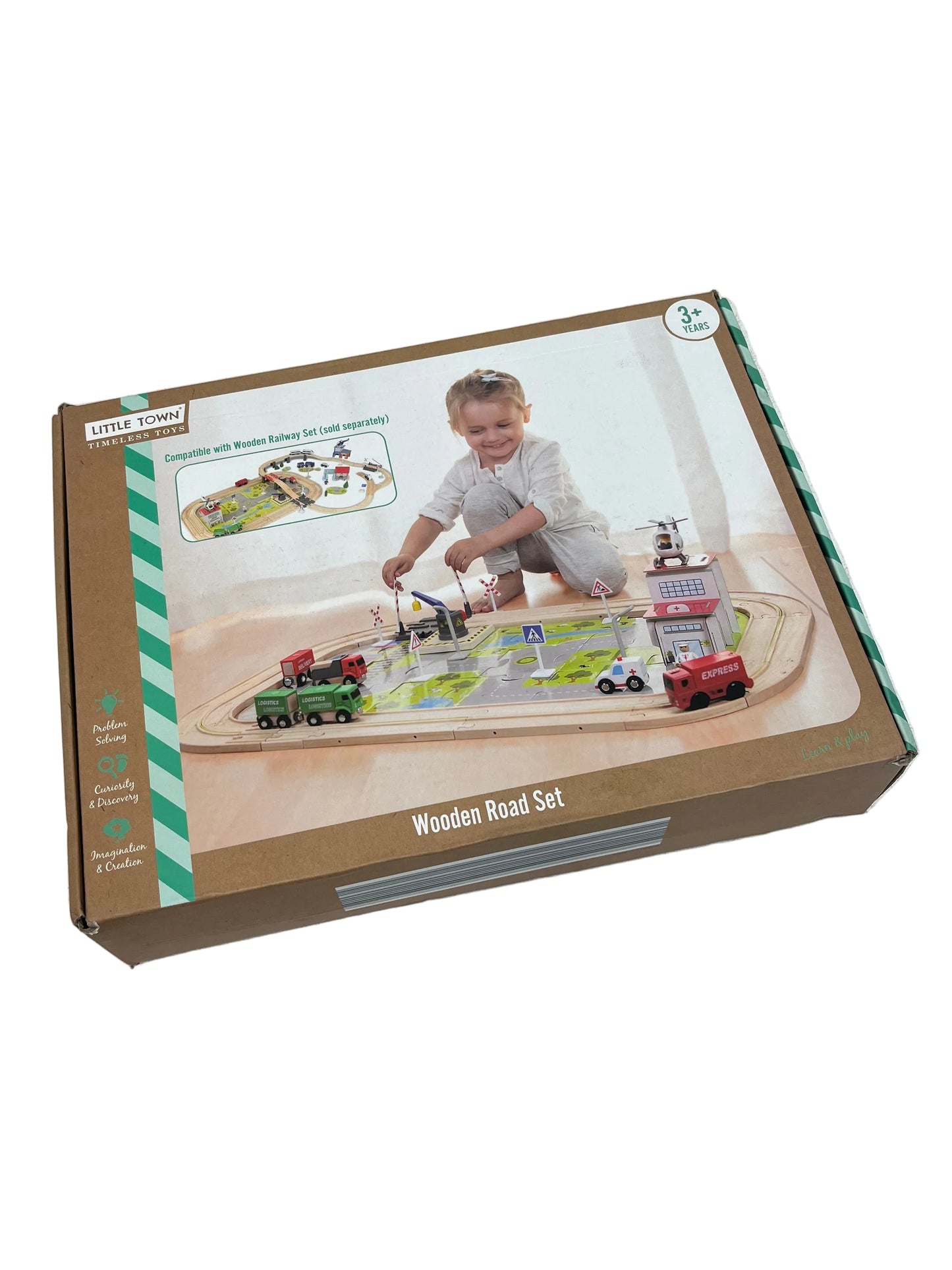 Little Town Wooden Road Toy Play Set (Pre-Loved)