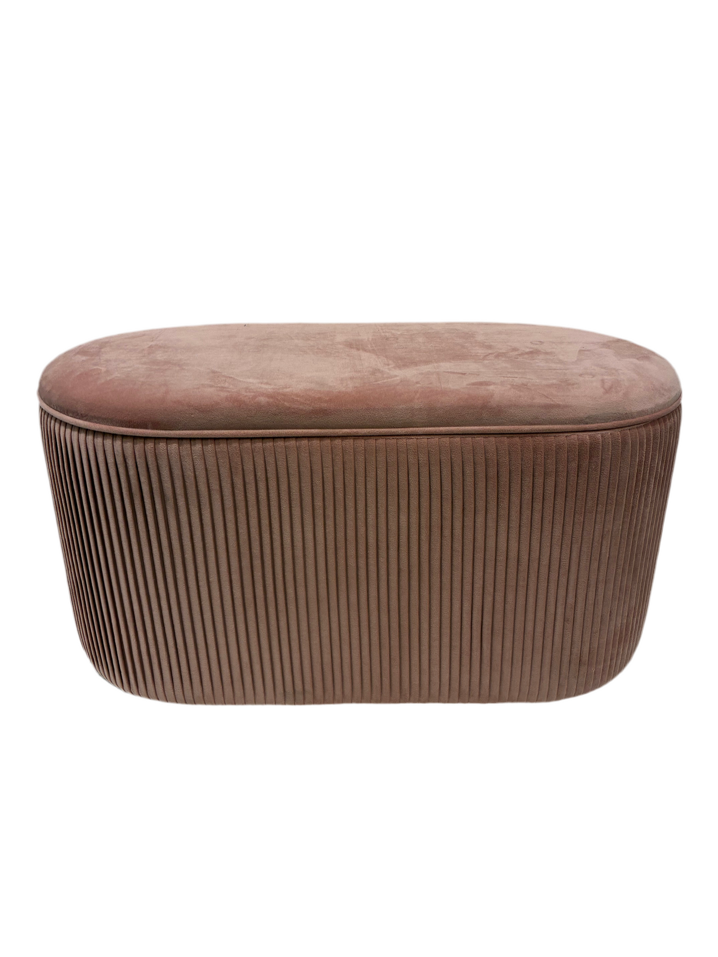 Pink Velvet Ottoman Storage Bench (Pre-loved)