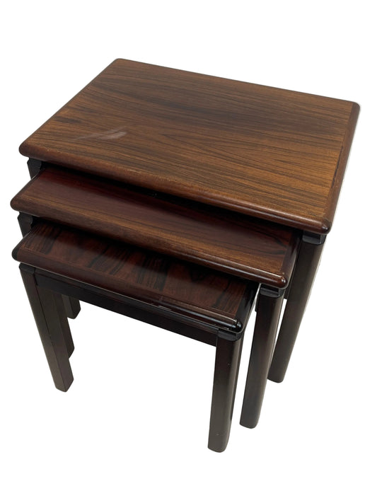 Mid-Century Style Danish Wooden Nest Of Three Tables (Pre-Loved)