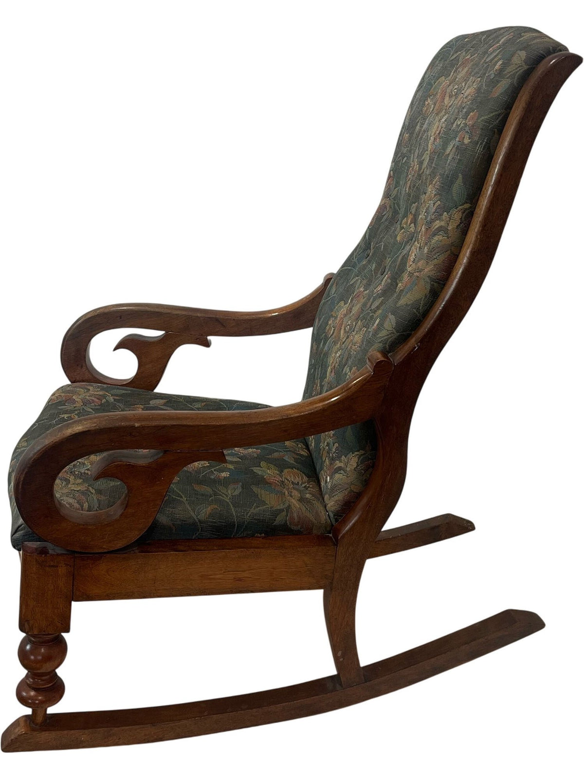 Vintage Floral Wooden Rocking Chair (Pre-Loved)