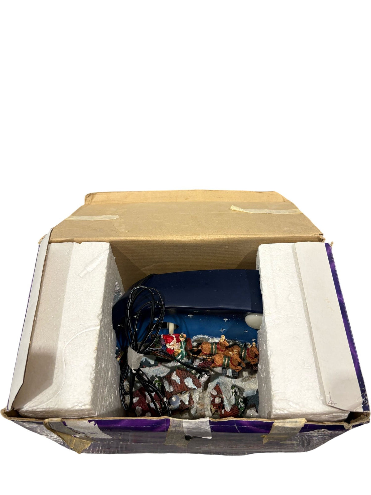 Animated Santa Scene Decoration with Moving Parts (Pre-Loved)