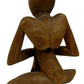 Wooden Abstract Human Figure Sculpture Seated Thinking Pose (Pre-Loved)