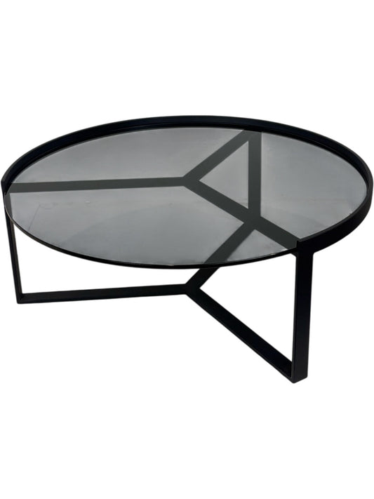 'Made.com' Contemporary Glass Coffee Table Black Frame (Unused)