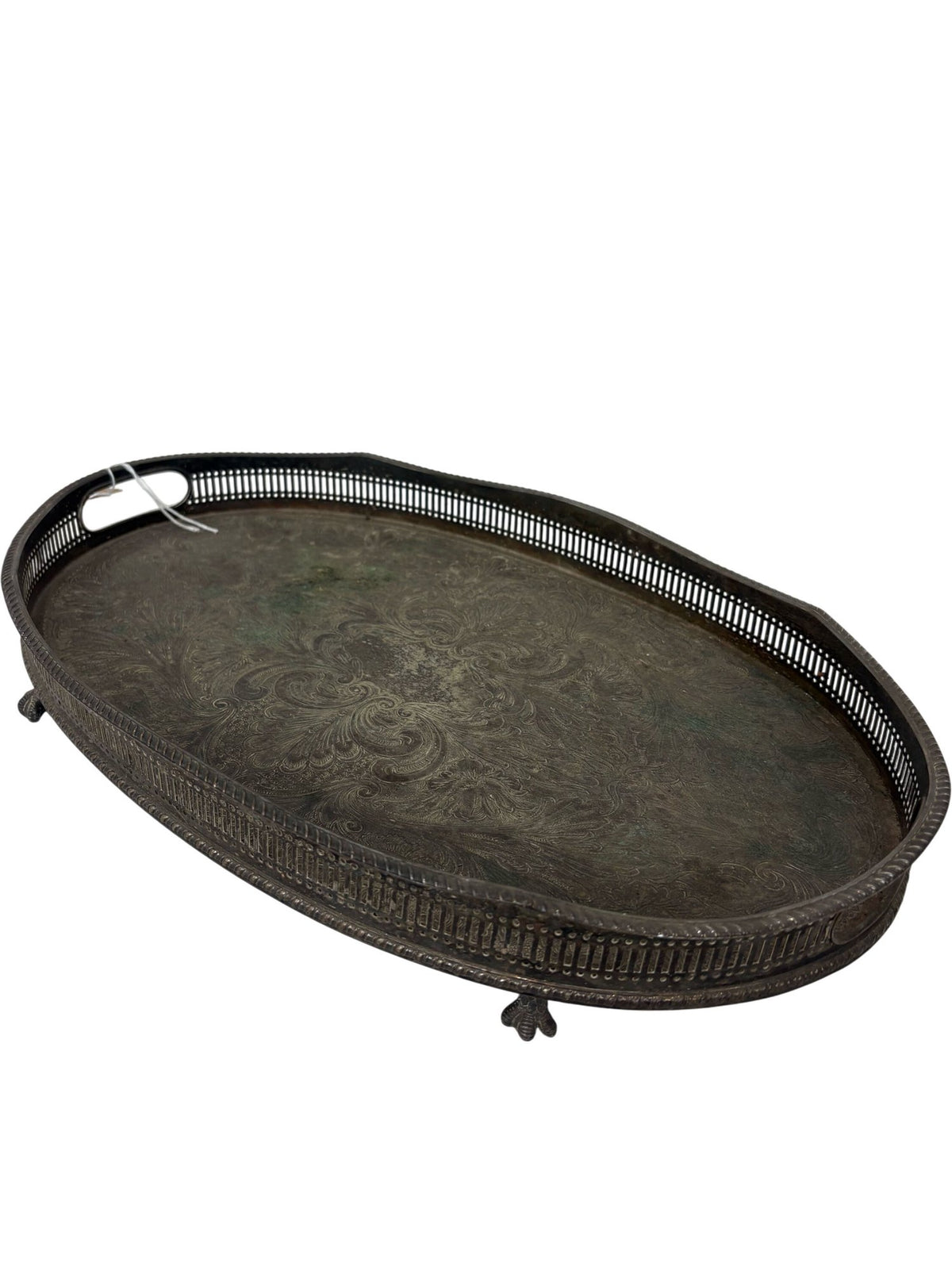 Antique Oval Silver-Plated Decorative Tray (Pre-Loved)