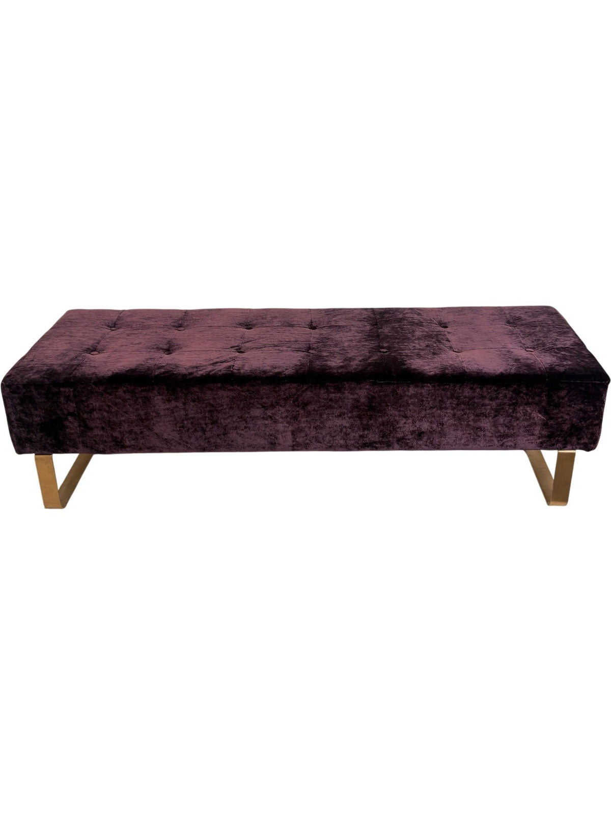 Upholstered Bench Purple Velvet (Pre-Loved)