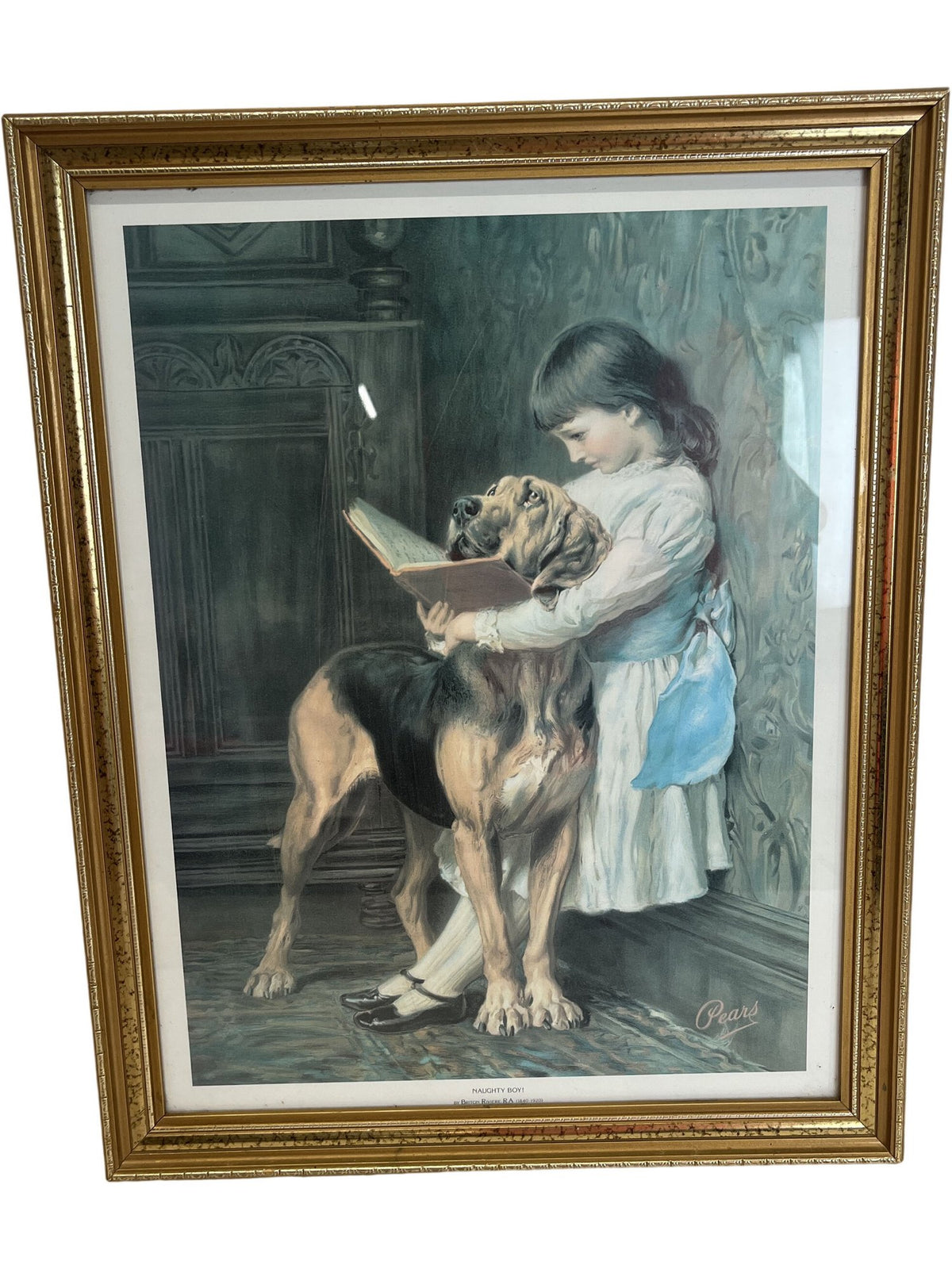 Vintage Pears Print Naughty Boy Framed Art Print (Pre-Loved)