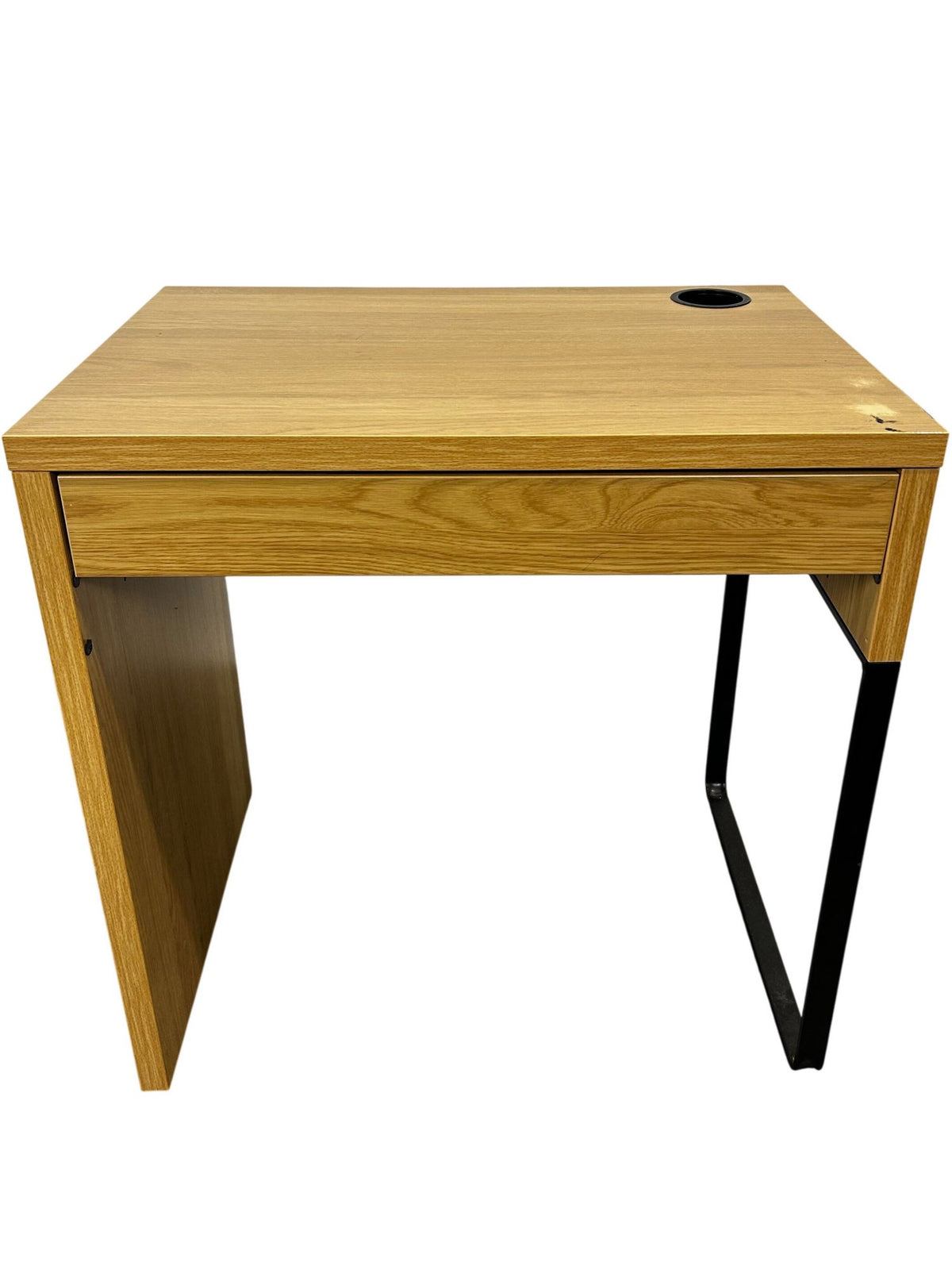 Modern Wooden Office Desk with Drawer and Cable Management (Pre-Loved)