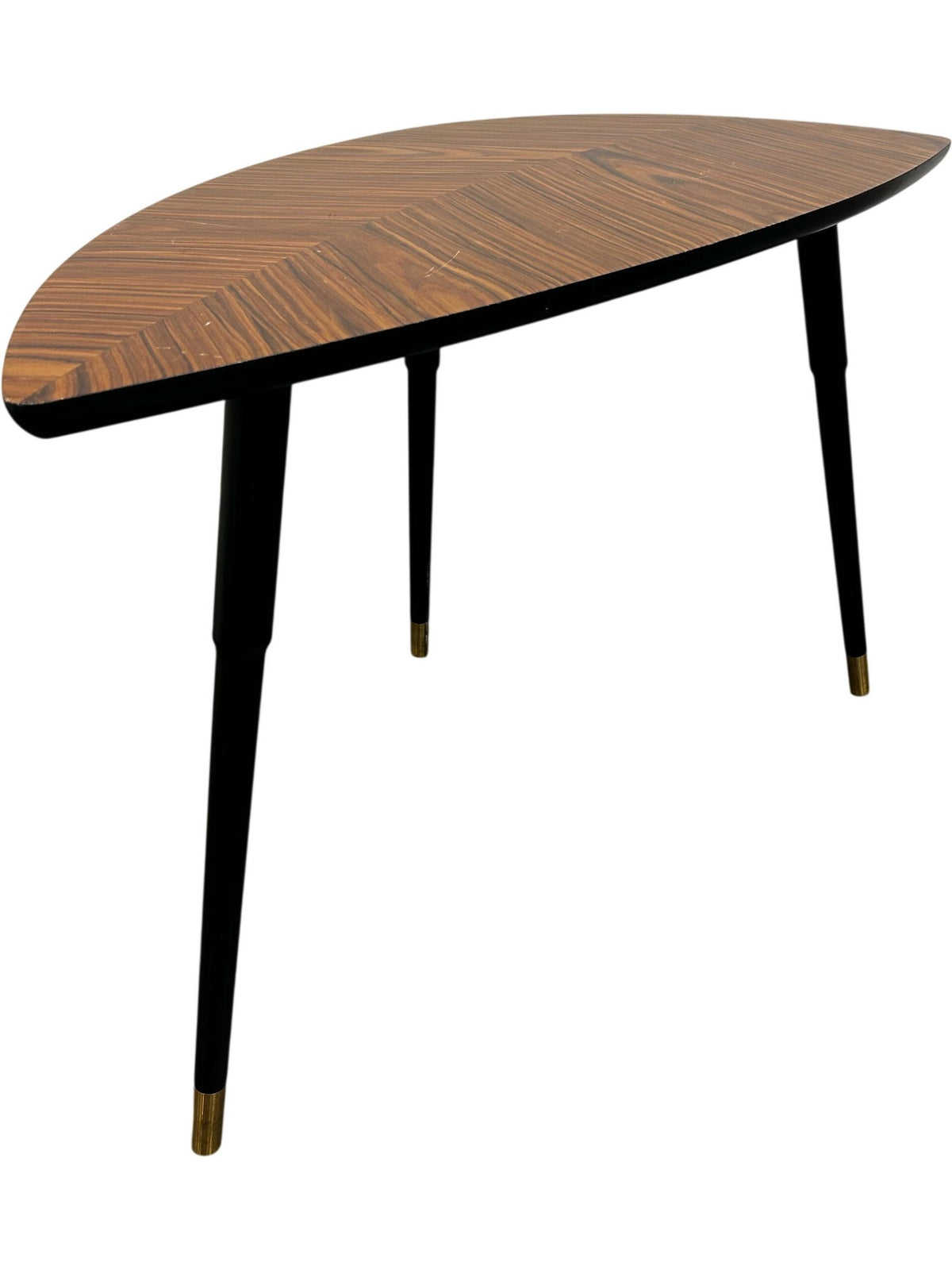 Retro Style Triangular Coffee Table Black Tapered Legs (Pre-Loved)