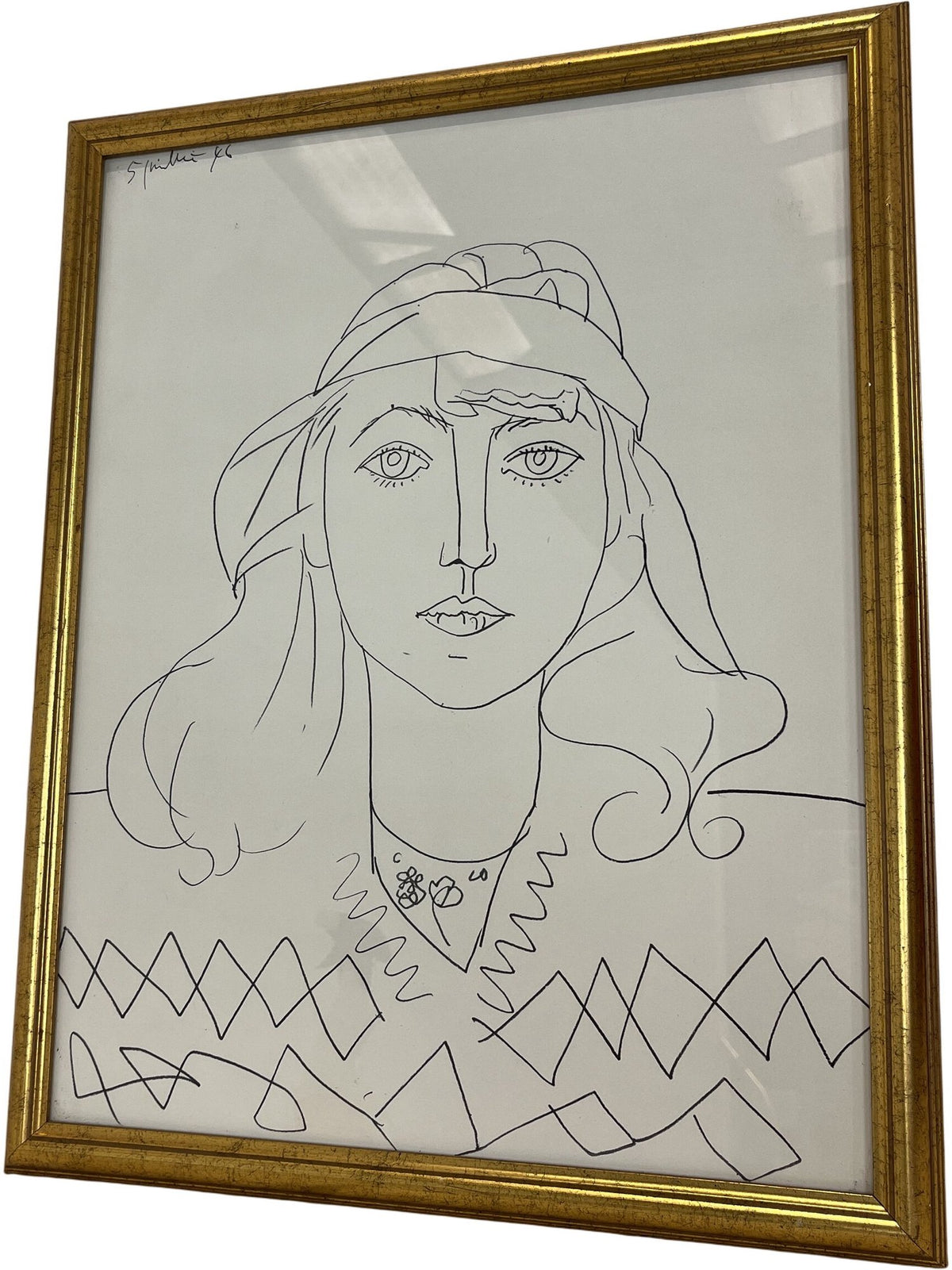Pablo Picasso Françoise Au Bandeau Framed Art Print (Pre-Loved)