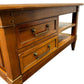 Wooden Square Coffee Table with Drawers & Open Storage (Pre-Loved)
