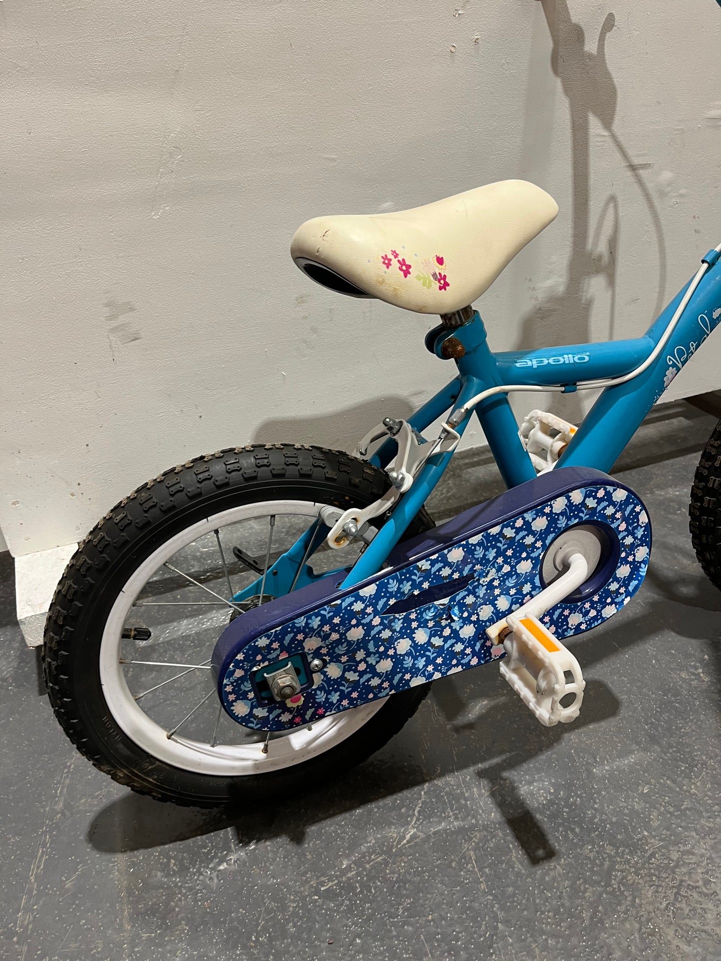 Apollo Petal Teal Blue 14” Children’s Bike (Pre-Loved)