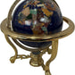 Vintage Mother Of Pearl Style Semi-Precious Gemstone Tabletop Globe (Pre-Loved)