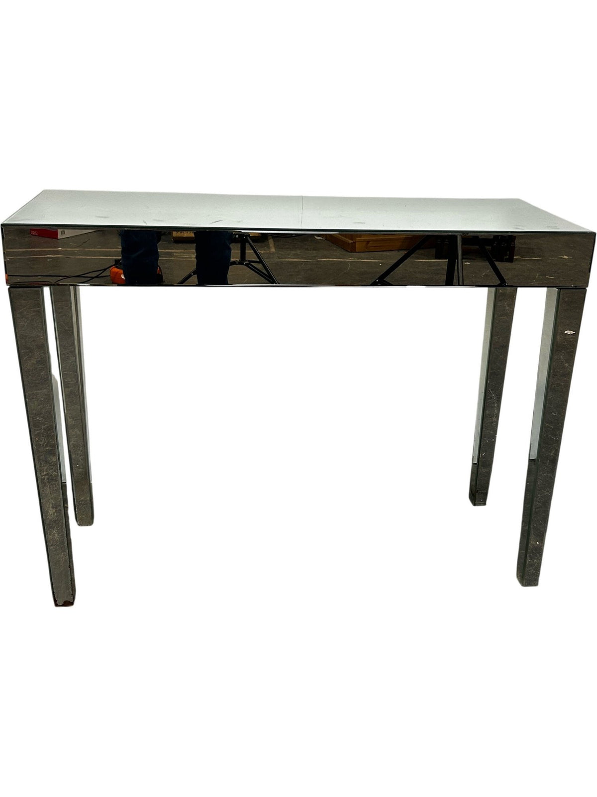 Mirrored Silver Console Table Rectangular Hallway Table (Pre-Loved)