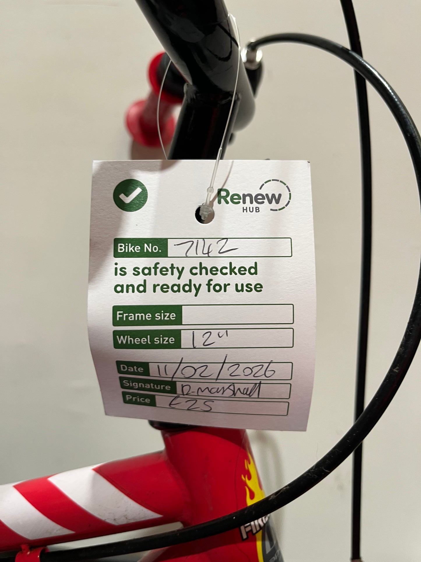 Fire Chiefs Red 12” Children’s Bike (Pre-Loved)