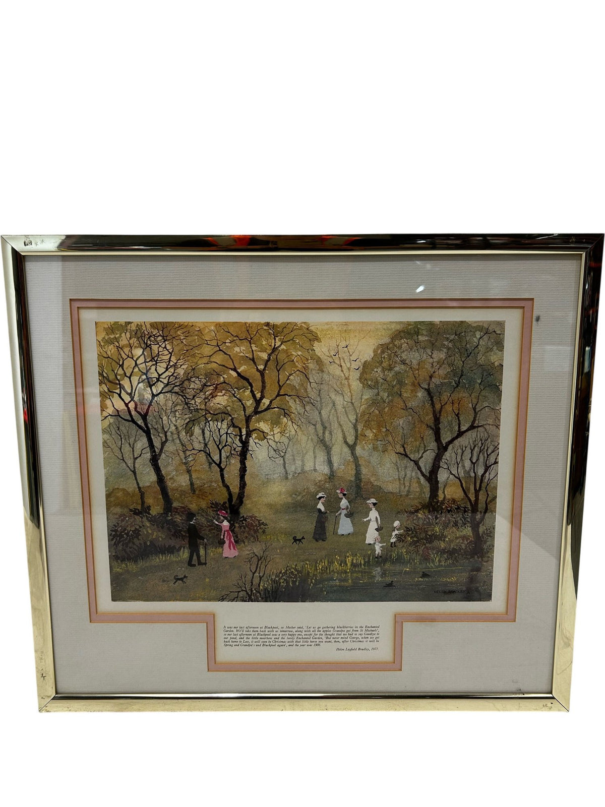 Helen Bradley Blackpool Scene Framed Print 1977 (Pre-Loved)