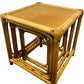 Rattan Nest of 3 Square Side Tables Natural Boho Wicker Style (Pre-Loved)