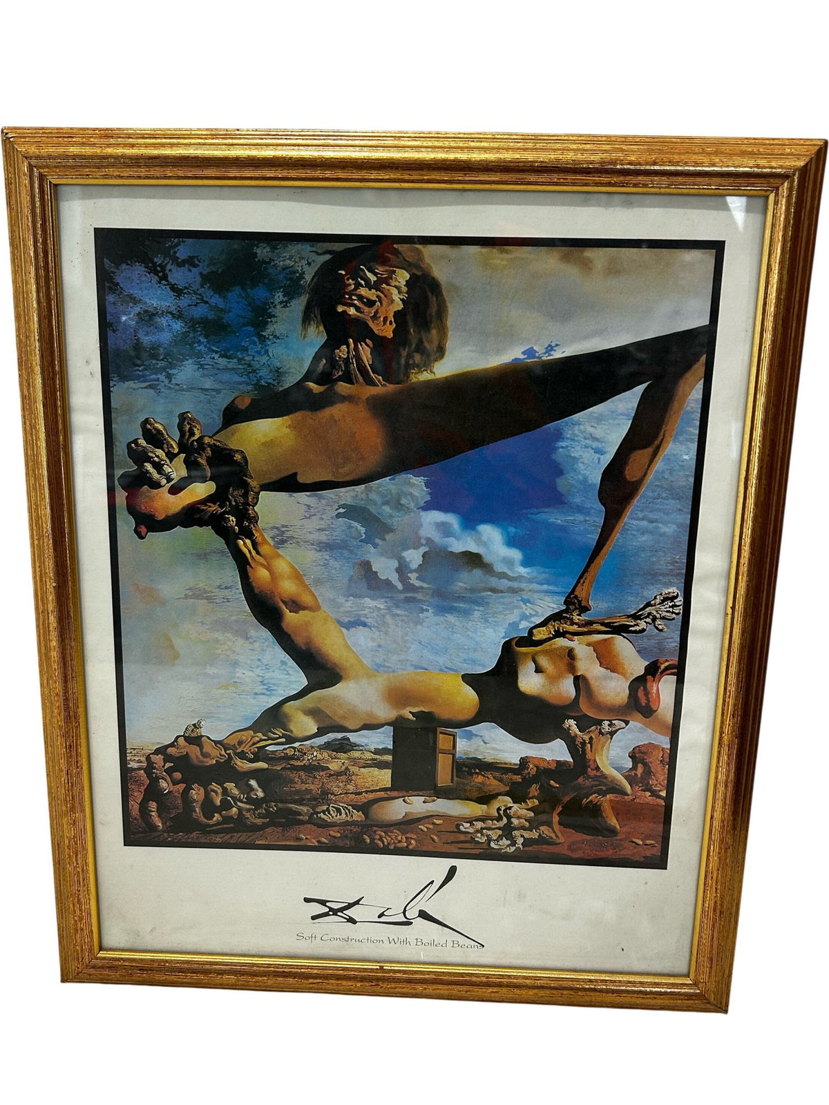 Salvador Dali Soft Construction with Boiled Beans Framed Art Print (Pre-Loved)