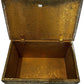 Embossed Metal Storage Box Hinged Lid Brass Tone (Pre-Loved)