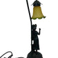 Vintage Style Figurine Table Lamp Yellow Glass Shade (Pre-Loved)