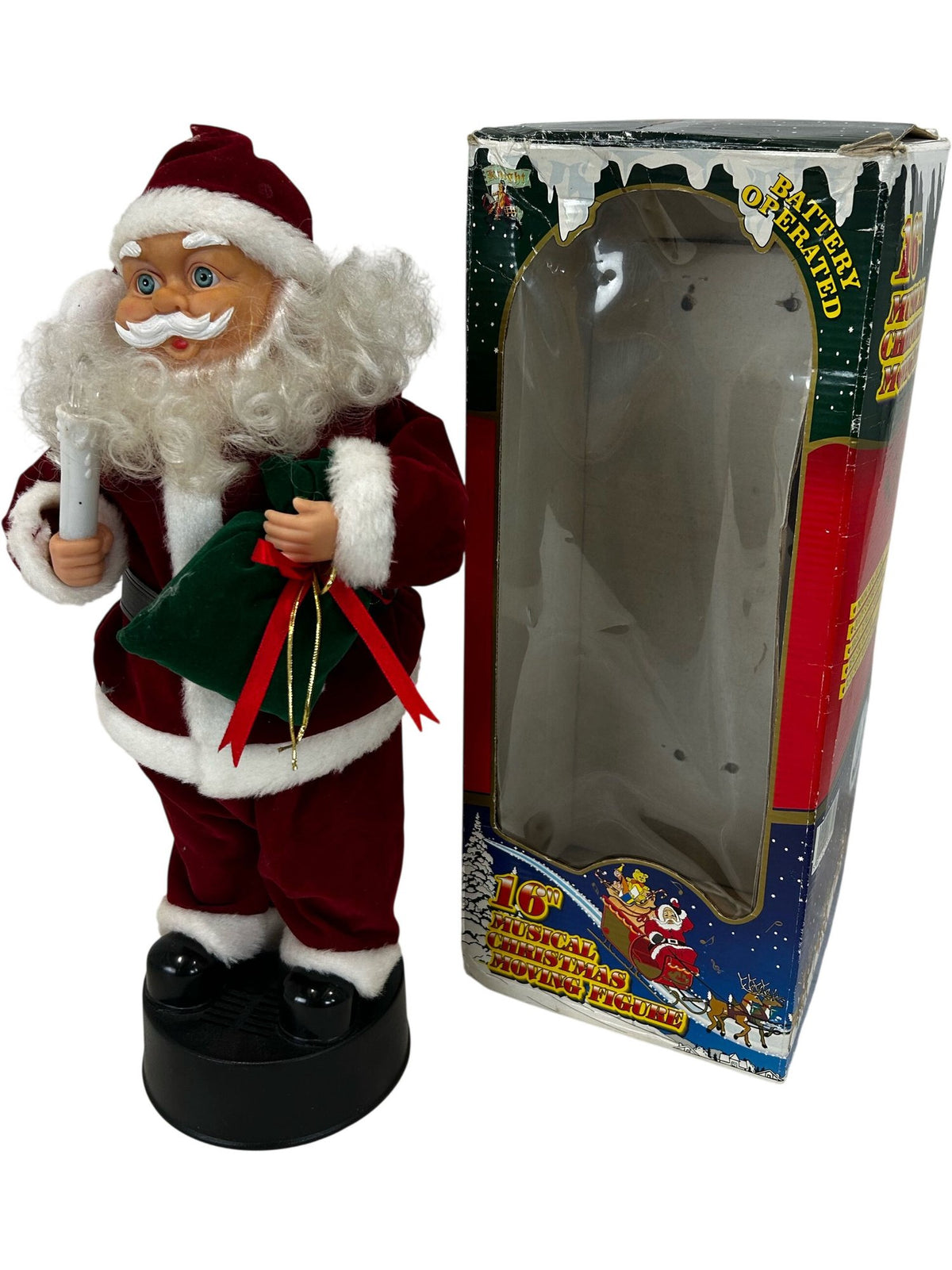 16in Musical Santa Christmas Motionette Battery Operated Figure (Pre-Loved)