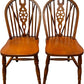 Pair of Vintage Wooden Dining Chairs Spindle Back Carved Detail (Pre-Loved)