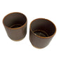 Set Of Small Plant Pots With Amber Glaze (Pre-Loved)