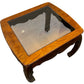 Antique Wooden Coffee Table with Glass Top (Pre-Loved)