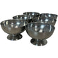Retro Stainless Steel Bowls Set of 6 Dessert Serving Kitchenware (Pre-Loved)