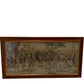 Large Vintage Style Framed Woven Tapestry European Street Scene 119cm(Pre-Loved)