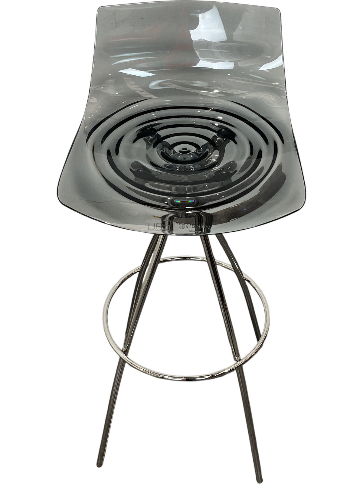 Calligaris l'Eau Transparent Chrome Bar Stool (Pre-Loved)