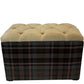 Plaid Storage Ottoman Footstool with Hinged Lid (Pre-Loved)
