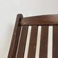 Set Of 4 Dark Brown Solid Wood Folding Chairs (Pre-Loved)