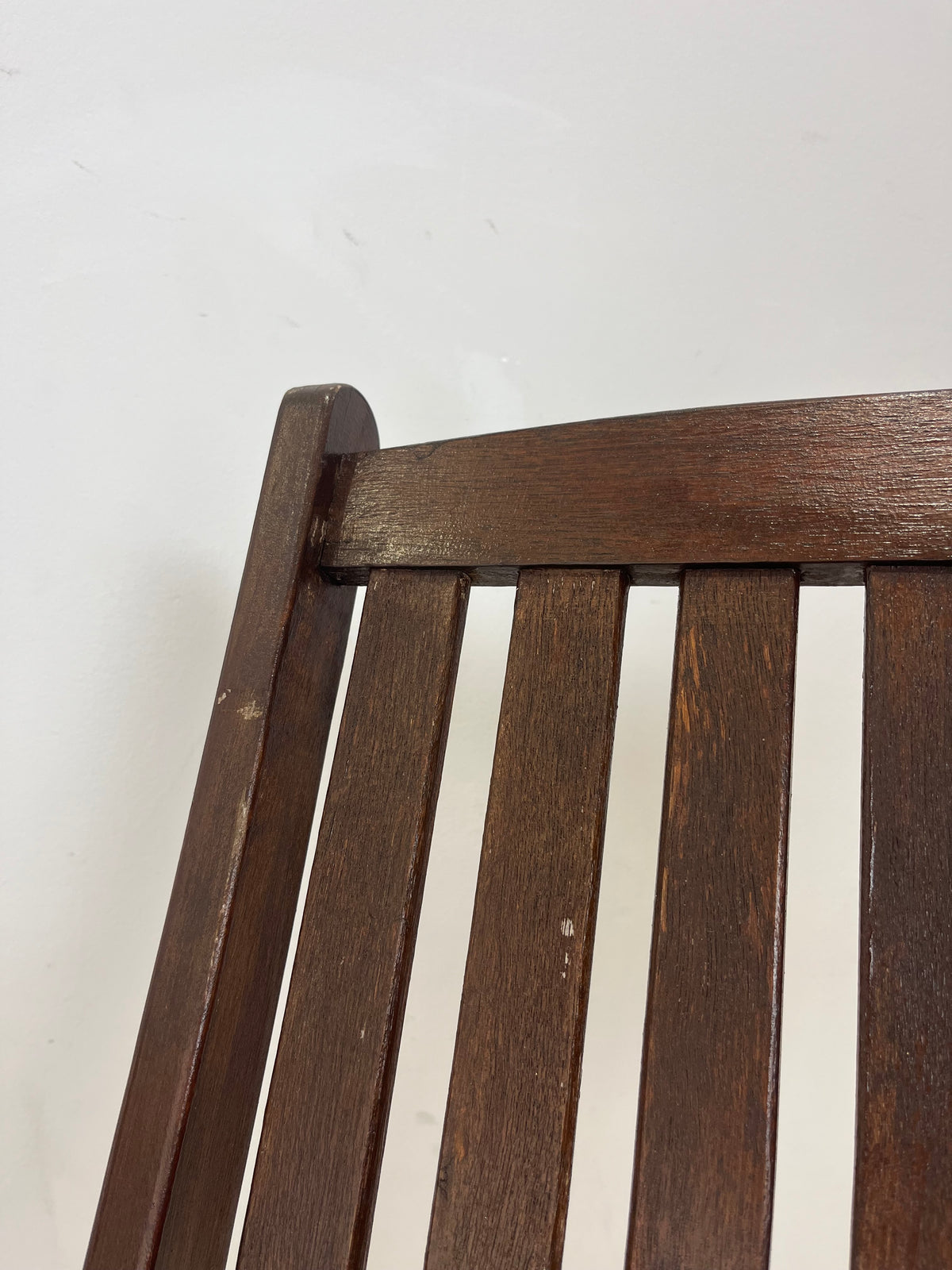 Set Of 4 Dark Brown Solid Wood Folding Chairs (Pre-Loved)