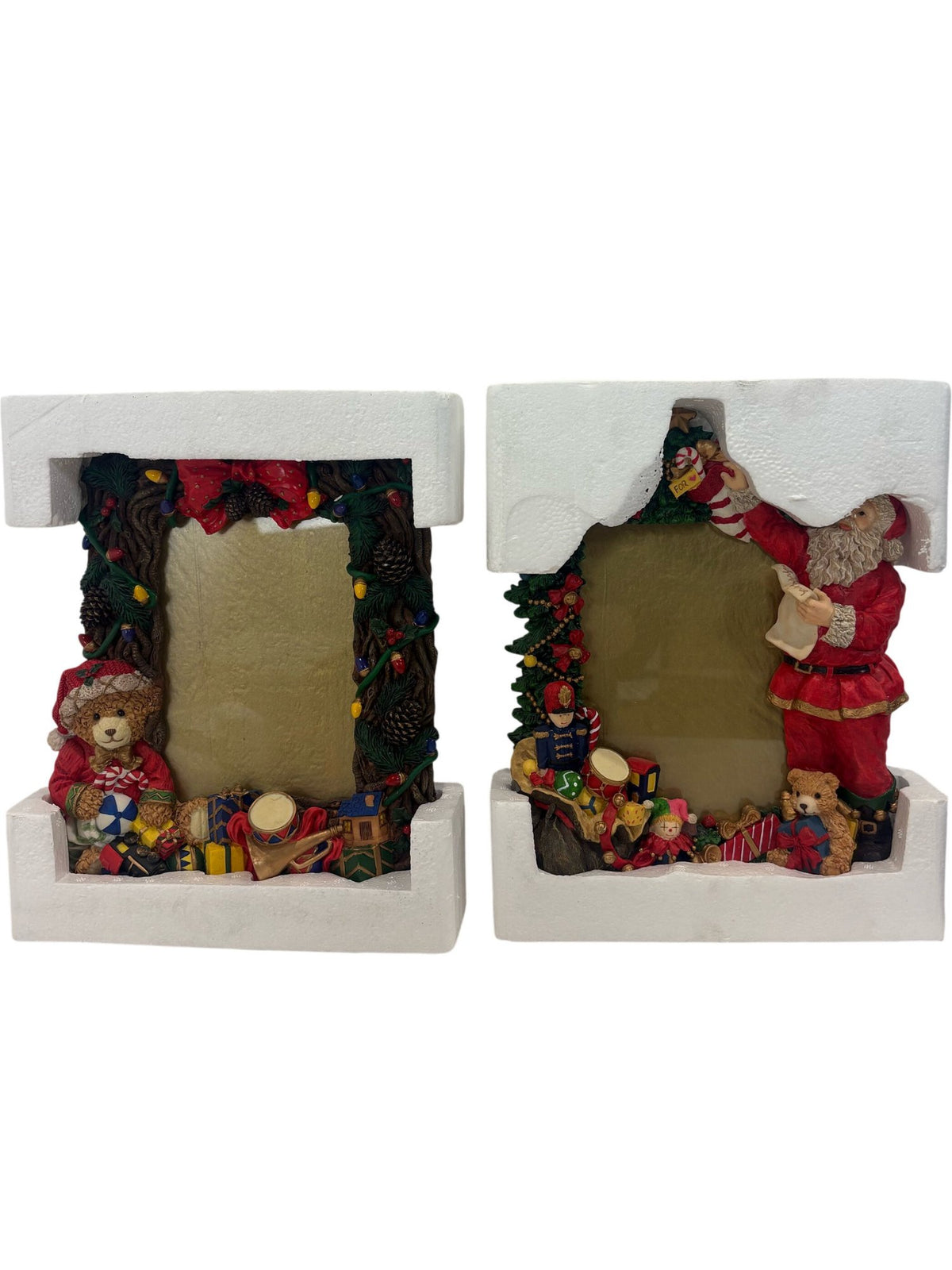 Christmas Picture Frames Santa and Teddy Design