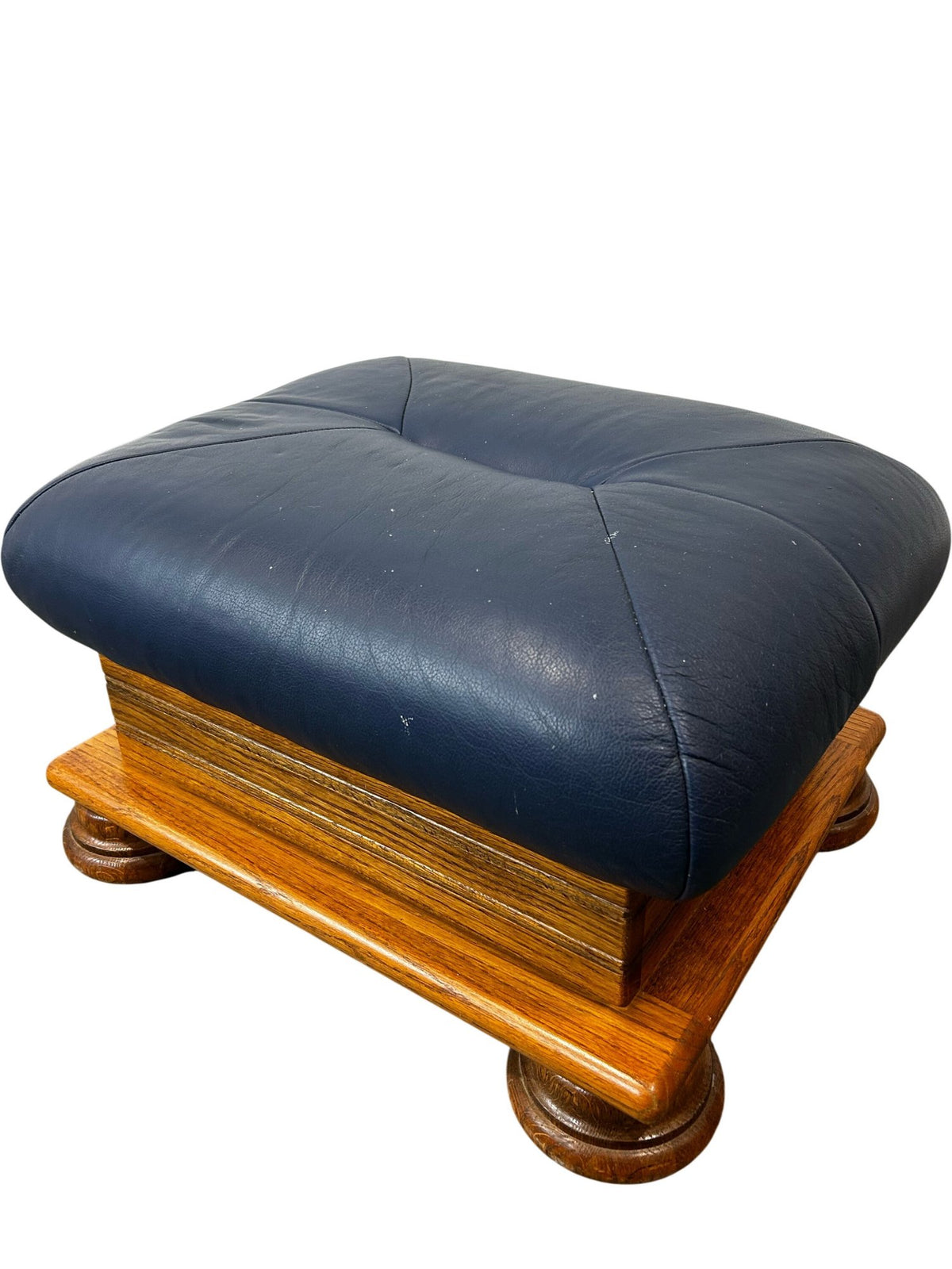 Leather Ottoman Footstool (Pre-Loved)