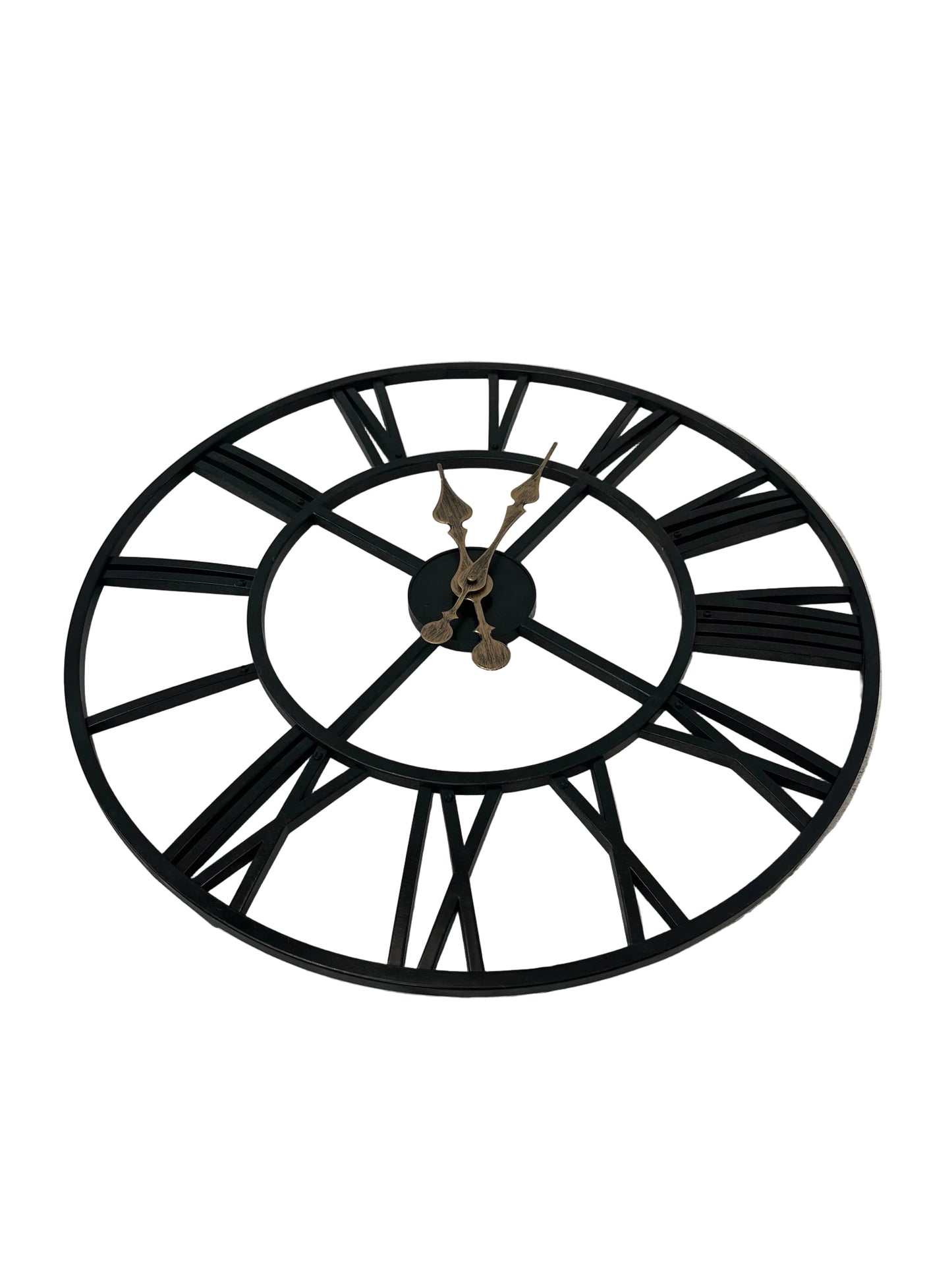 Black Metal Skeleton Wall Clock (Pre-Loved)