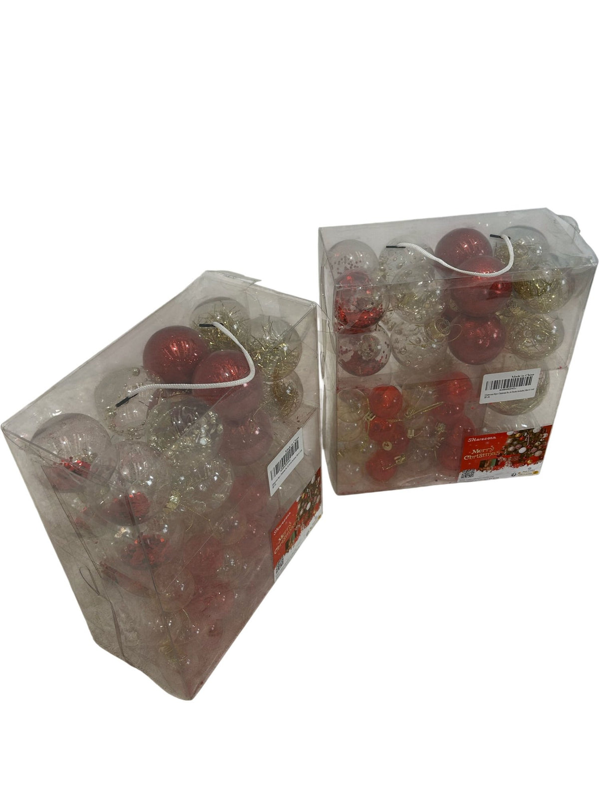 Shareconn Red & Gold Christmas Bauble Decoration Sets – 2 Boxes (Pre-Loved)