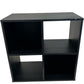 Black 4 Cube Storage Unit Shelving Bookcase Display Organiser 61cm (Pre-Loved)