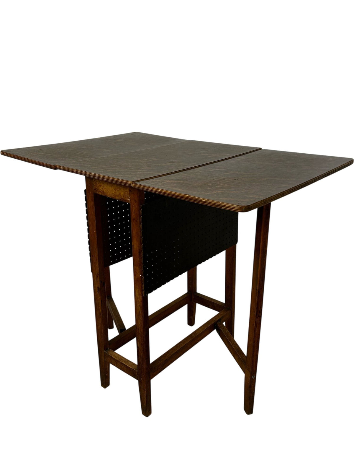 Drop Leaf Dining Table Foldable Compact Brown Wooden Table (Pre-Loved)