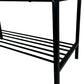 Hallway Shoe Storage Bench Wooden Top Metal Rack 85cm (Pre-Loved)